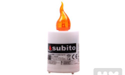 Subito svíčky na baterie DEKOR silver oranžový