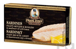 F.J.Kaiser Sardinky filet bez kůže a kostí 90g ve slune. s citron