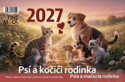 Velký kalendář 2027 Psí a Kočičí rodinka