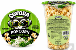 SOVORA popcorn CUP 20g Sour Cream a Herbs