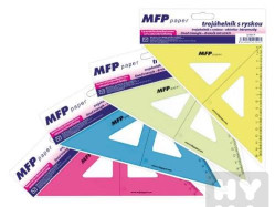 MFP Pravítko trojúhelník s ryskou Barevné