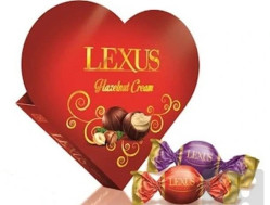 Lexus Srdce 110g mléčné bonbony s lískooříškovou