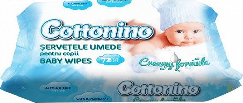 Cottonino baby wipes 72ks modry