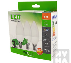 Trixline Led 6W C35E14 4200K 3pack