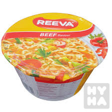 detail Reeva 75g instantní nudle v misce Hovězí