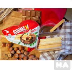 Gurmex 40g Sušenky s lískooříškovým krémem srdce