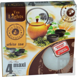 Admit tea lights 4ks maxi - White tea