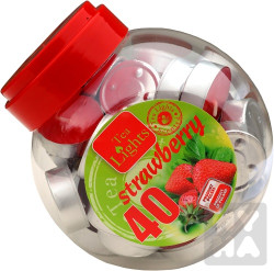 Tea light 40ks Jahoda