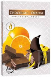 Bispol Aura tea light 6ks Chocolate orange