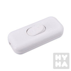 Solight Vypínač šňůrový, jednopolový průchozí, bílý
