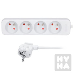 Solight Prodlužovací přivod 4z,1,5m,3x1mm,bílý