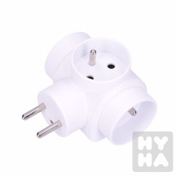 Solight Rozbočka 3x10A bílá