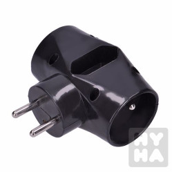 Solight Rozbočka, 2,5A+2x10A, černá