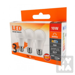 Trixline Led 3pack BC TR 10W A60 E27 2700K