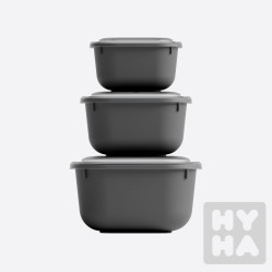 dunya snaplid line square 3psc set 600/1100/1800ml