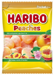 Haribo 80g Broskvové kroužky