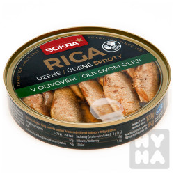 Sokra Sproty uzené Riga 120g v rostlinném oleji