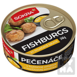 Sokra Fishburgs 240g Pečenáče v hořčičné omáčce