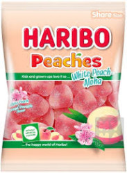 Haribo 175g white peaches Aloha