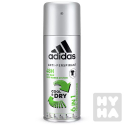 Adidas deodorant 150ml cool dry 6in1