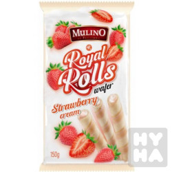 Mullino Royal Rolls wafer 150g Jahoda