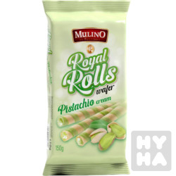 Mullino Royal Rolls wafer 150g Pitaschio