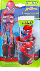 Spiderman dětský set 2x zubní kartáček, pasta 7ml, kelímek