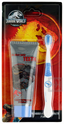 Dětský kartáček + zubní pasta 75ml jurský park