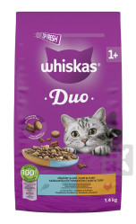 Whiskas granule 1,4kg DUO Tuňák Kuřecí