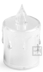 Svíčka na baterie LED 3*3,5cm 24ks/bal