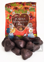 Plněná perníková srdce 160g jahodova