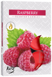 Bispol Aura tea light 6ks Raspberry