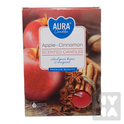 Bispol Aura tea light 6ks Apple cinnamon