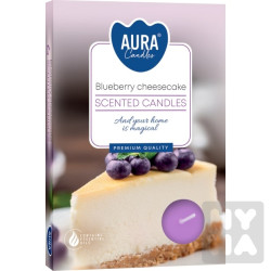 Bispol Aura tea light 6ks Blueberry cheesecake