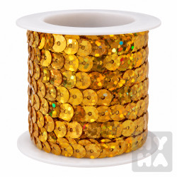 Dekorační řetěz flitry 0,5x300cm Gold