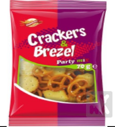 Crackers & brezel party mix 70g