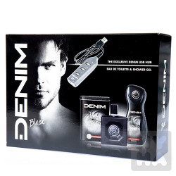 Denim Dar.Kazety 100ml EDT+250mlSG+USB Black