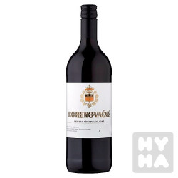 Korunovacne vino 1L červené polosladké