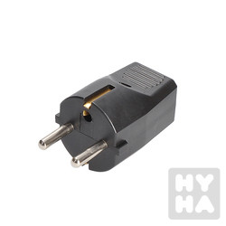 Solight Zástrčka přímá,IP20, černá