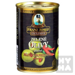 F.J.Kaiser Olive zelené plech 314ml pálivou paprikovou
