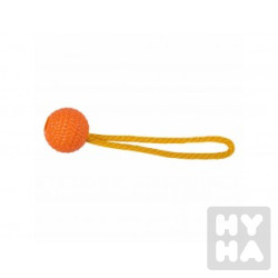 Míč z tvrdé gumy se šnůrou 6x25cm