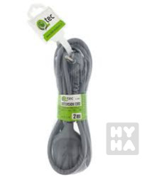 Qtec Q407F prodlužovací kabel 2m Grey