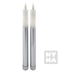 HD119SS Electric candle lights white silver