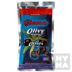 Giana olivy černé 180g krájené