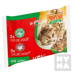Propesko 4x100g kapsa kocka Hovezí/Králík