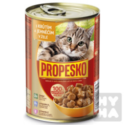 Propesko kočka 415g s krůtím a jehněčím