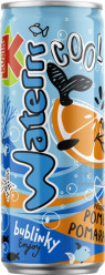 Kubik water gaz 0,33L plech pomeranč