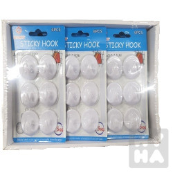 Hacek samolepici white oval 6ks/moc dan