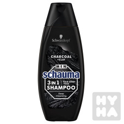 Schauma šampón 400ml 3in1 Deep cleasing charcoal