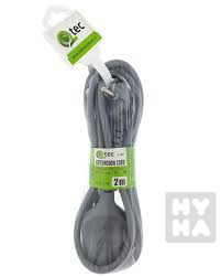 detail Qtec Q407F prodlužovací kabel 2m Grey